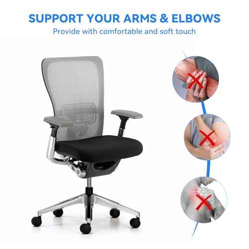 Arm Pads Caps Replacement for Haworth Very Office Chair,Office Chair Arm Rest Replacement£¨Gray£©