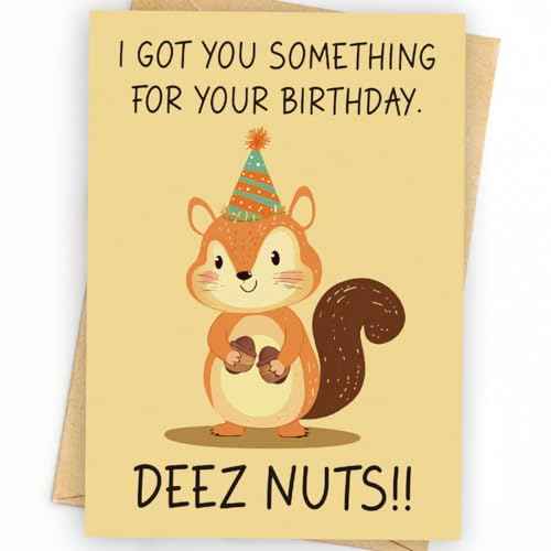Funny Birthday Card, Happy Birthday Gifts for Men, Women, Husband, Wife, Mom, Dad, Grandma, Friends, Family, Anyone, Unique Birthday Decoration