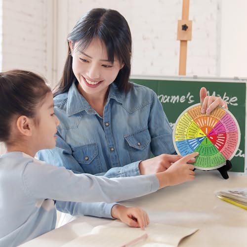 Ainrvteers Double-Sided Emotion Wheel with Stand - Therapy Office Decor (ML)