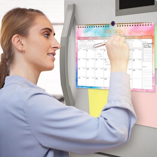 Lbylyhxc 2026 Calendar - Use Now to December 2026 -18 Monthly Wall Calendar 2026, 11 x 8.5 Inches.Thick Paper with Julian Dates and Block for New Year and Christmas Presents (Wall Calendar 2025-2026 Colorful)