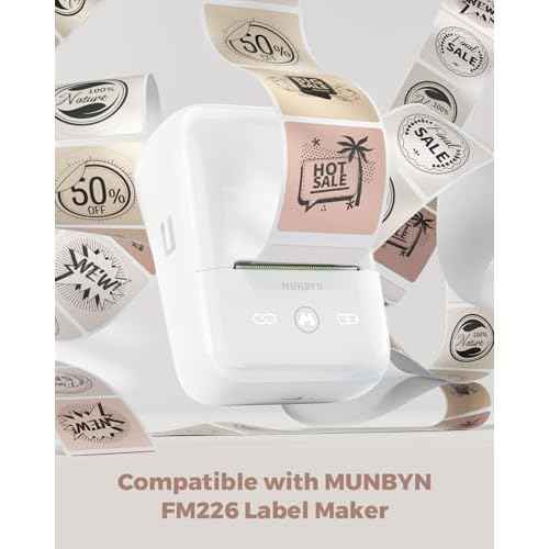 MUNBYN 2 Inch Thermal Labels Round, 2 Inch Thermal Label Stickers for Candle, Baking, 150 Sheets/1 Roll