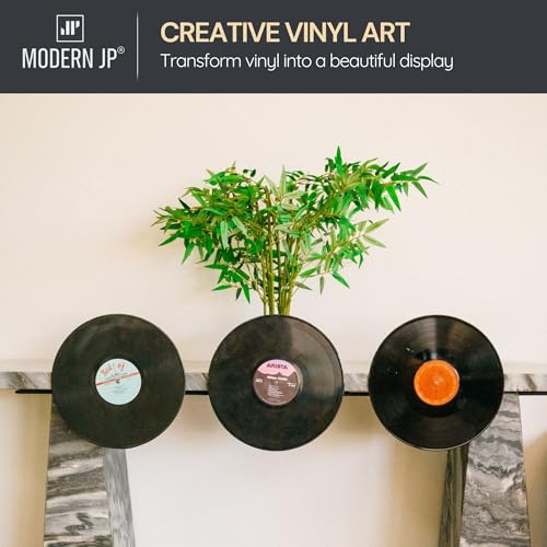 Modern JP Clear 4-Pack Adhesive Vinyl Wall Mount for Discs – Minimalist Record Display