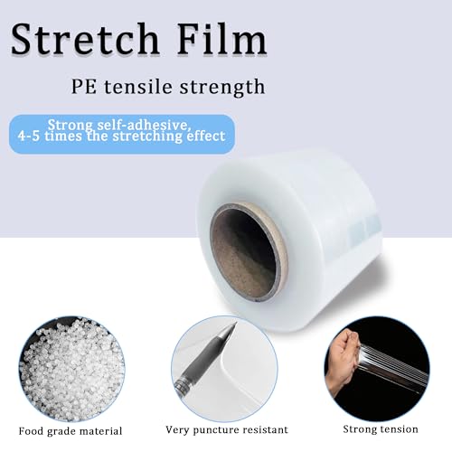 Heavy Duty Mini Shrink Wrap Roll 1.57in x 1000ft for Bottles and Jars Sealing