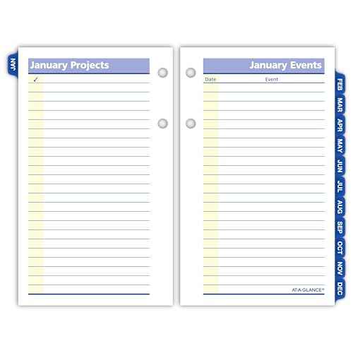 AT-A-GLANCE 2026 Desk Calendar Refill, Daily, 3-1/2" x 6", Standard, Loose-Leaf, QuickNotes (E5175026)
