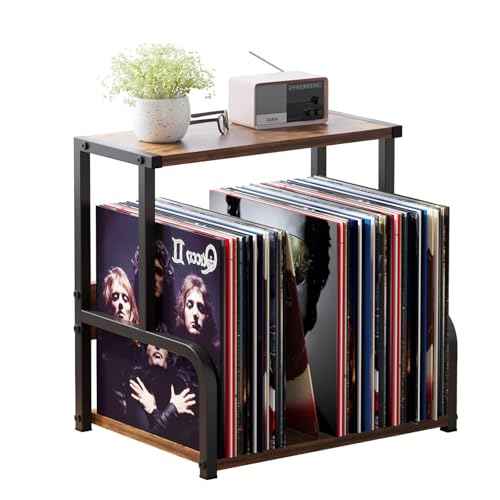 Vinyl Record Storage, Space Saving Record Holder for 12 Inch Albums, Album Vinyl Record Holder Organizes & Protects Your Collection