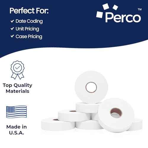 Perco Removable Adhesives White Labels for Monarch 1136 Price Gun - 1 Sleeve (14,000 Labels)