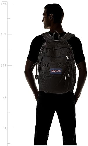 JanSport Black Laptop Backpack - 15-Inch Computer Bag with 2 Compartments, Ergonomic Shoulder Straps & Haul Handle - One Size