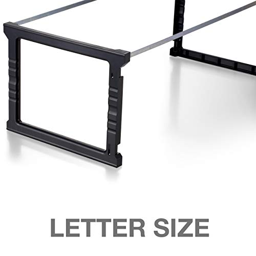 Officemate Plastic Hanging File Frames, Letter and Legal Size, Rails 24 to 27, 2 Sets (91963), Black
