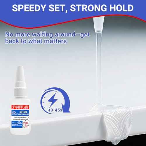 Shoe Glue, Super Clear Shoe Glue Sole Repair, Heavy Duty Repair Adhesive for Boot, Sneakers, Rubber Insole, Bottom, Leather Shoes, High Heels,Sandals, Waterproof, Quick Fix and Easy to Use