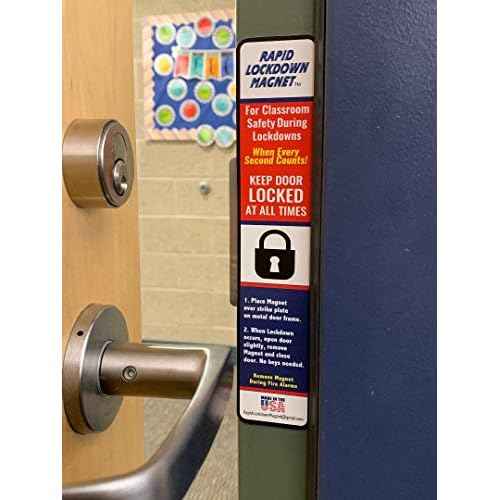10 Pack. America's #1 LockdownMagnet Used in Over 2,500 Schools. Rapid Lockdown Magnet for Faster & Safer School Lockdowns. Strongest Magnet is 9" Tall and 40 mil Thick. Non-tearable. Long Lasting.