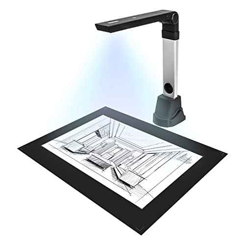 NetumScan Book & Document Camera for Teachers, Multi-Language OCR and English Article Recognition by AI Technology, Real-time Projection, Video Recording, Foldable & Portable, Capture, Only Windows