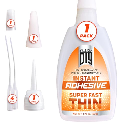 Y'allCanDiy Thin CA Super Glue - Fast Drying Wood & Model Adhesive, 50g