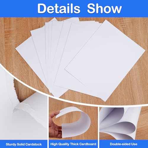 White Cardstock£¬40 Sheets Heavy Cardstock, 8.5" x 11" Thick Printable Cardstock, 75 lb /200gsm Cardstock Paper for Invitations, Business Cards, Postcards, Crafts, Art, Wedding, DIY Cards