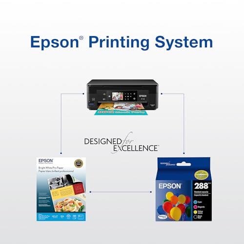 EPSON 288 DURABrite Ultra Ink Standard Capacity Color Combo Pack (T288520-S) Works with Expression XP-330, XP-430, XP-434, XP-340, XP-440, XP-446
