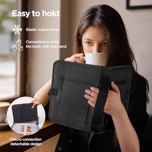 DERSTUEWE Bible Cover Case for Women ? Stylish & Durable Bible Bag with Zippered Closure, Floral Print, Fits Standard & Large Bibles, Perfect for Church & Travel, Black Color