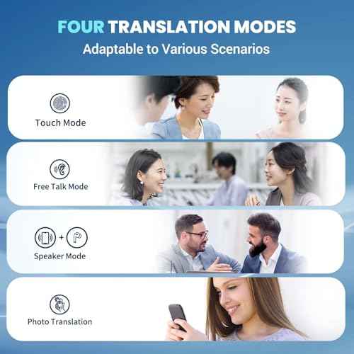 Translation Earbuds Real-Time for iPhone & Andorid AI Headphones Language Translation 144-Language Real-Time Two-Way OWS Translator Earbuds for Travel Business Study (AF56 Black Online)