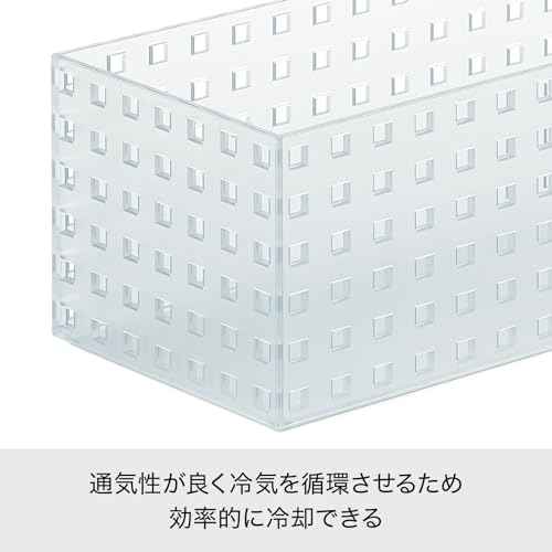 LIKE-IT 9016 Storage Box, Kitchen, Storage Case, Brix, 280, Wide, L, Approx. Width 8.3 x Depth 11.0 x Height 4.9 inches (21 x 28 x 12.5 cm), Clear, Made in Japan, Stackable Storage for Small Items,