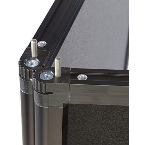 Displays2go Portable Display Panel System, Includes 6 Show Panels, Folding Design, Hook & Loop-Receptive Fabric ? Black (T6PNLBK)