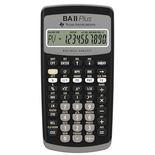 Texas Instruments BA II Plus Financial Calculator, Black Medium