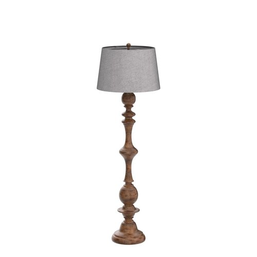 JONATHAN Y JYL3000A Taylor 67" Resin LED Floor Lamp, Farmhouse, Cottage, Rustic, French Country, Office, Living Room, Family Room, Dining Room, Bedroom, Hallway, Foyer, Brown