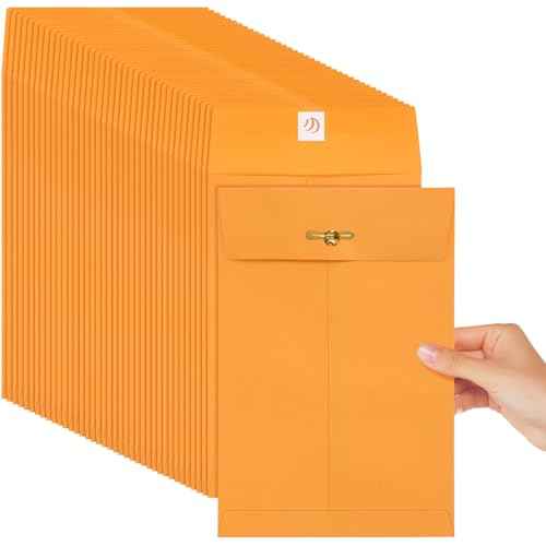 Teling 50 Pcs 5 x 7.5 Manilla Envelopes Clasp Kraft Catalog with Closure for Storing Mailing 28 lb Kraft Envelope Paper for Office Document School Business Home