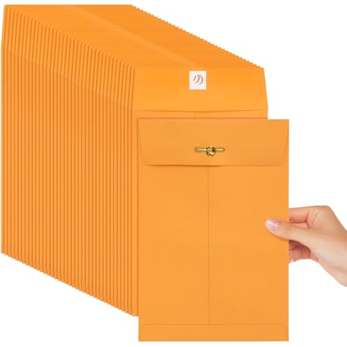 Yellow 5x7.5 Inch Manilla Clasp Envelopes Kraft Closure Bulk of 50