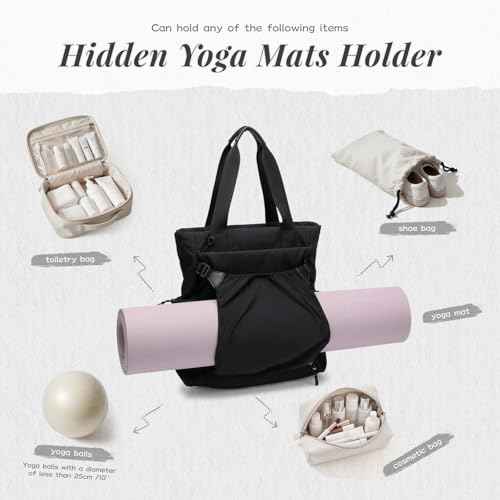 GOLF SUPAGS Convertible Laptop Backpack for Women 15.6" Laptop Tote Casual Daypack for Work Travel College Bag (Black)