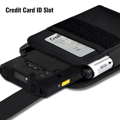 Black Scanner Holster Compatible with Zebra TC75x, TC70x, TC70, TC72, TC77 with Belt Clip & Safety Strap