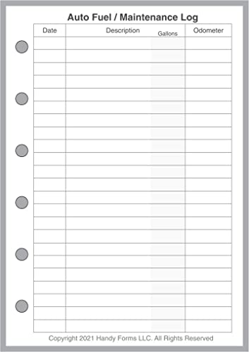 Pocket-Plus Auto Fuel & Maintenance Log — 50 Sheets, 3.5" x 5" (Variation: Auto Fuel and Maintenance Log)