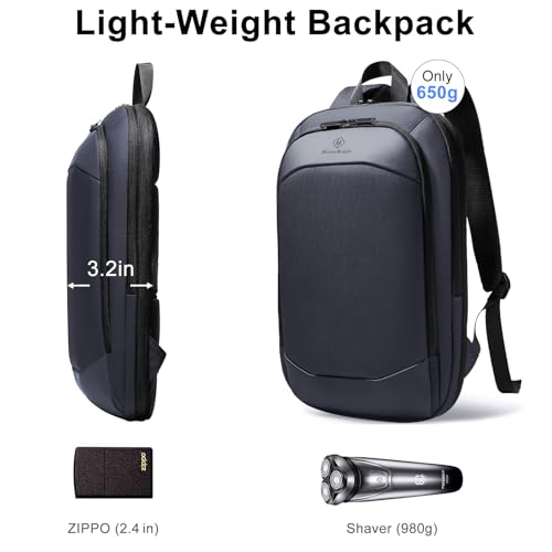 Slim Laptop Backpack for Men,Waterproof Expandable High Tech Business Work Backpack for Men and Women,15.6 Inch Lightweght Anti-theft Travel Backpack Durable College Casual Daypack Computer Laptop Bag