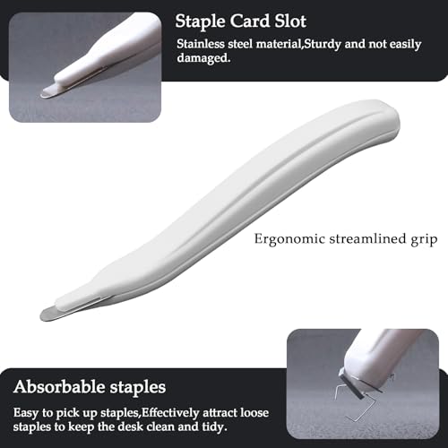 YOLCAR 4-Pack Magnetic Staple Remover Set for 10#, 24/6 & 26/6 Staples – Streamlined, Colorful Office Tools