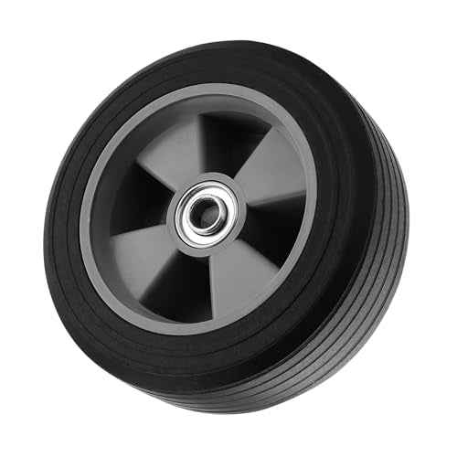 4 PCS 8 Inch Solid Rubber Tires, Hand Truck Dolly Wheels, Solid Rubber Replacement Tire for Hand Push Tool Car