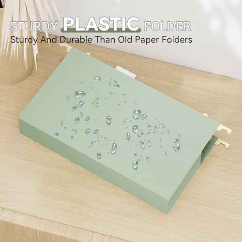 Extra Capacity Legal Size Plastic Hanging File Folders,Reinforced 2" Pastel Expanding Pocket,12 Pack Legal Hanging Folders for Filing Cabinet,Expandable Hang Folder with tabs,for Office School