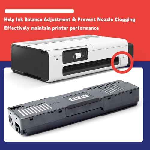 MC-32 Maintenance Cartridge Replacement for Canon imagePROGRAF TC-20 TC-20M TC-5200 TC-5200M Large Format Printer, Upgraded MC32 Waste Ink Cartridges Maintenace Tank