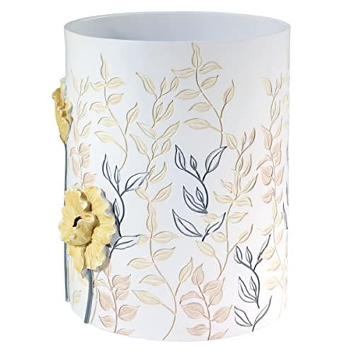 Avanti Linens - Waste Basket, Decorative Trash Can, Chic Home Decor (Marielle Collection)