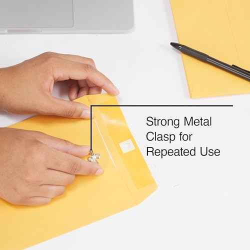 Staples Clasp Close Envelopes, 6.5 x 9.5 Inch, Gummed Flaps, Great for Filing, Storing, Mailing Documents, 100-Pack, Brown