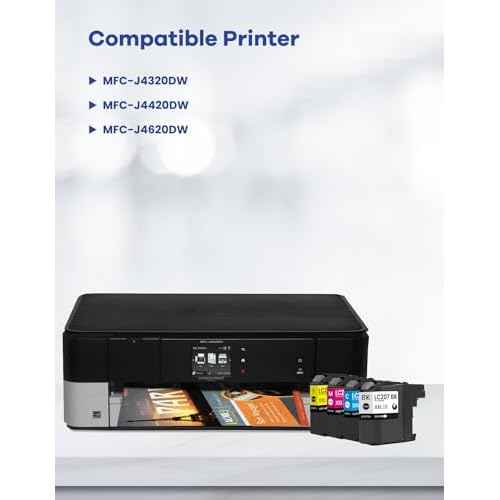 LC205 LC207 XXL Ink Cartridges Super High-Yield LC207BK LC205C LC205M LC205Y LC205CL Replacement for Brother LC205 LC207 Ink Cartridges for MFC-J4320DW MFC-J4420DW MFC-J4620DW Printer Ink 4-Pack