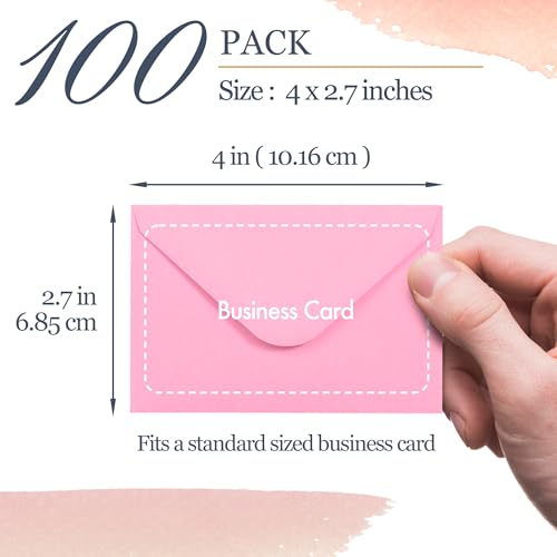Multicolored Gift Card Envelopes - Gummed Mini Paper Envelopes, 100-Count, 4x2.7 Inches