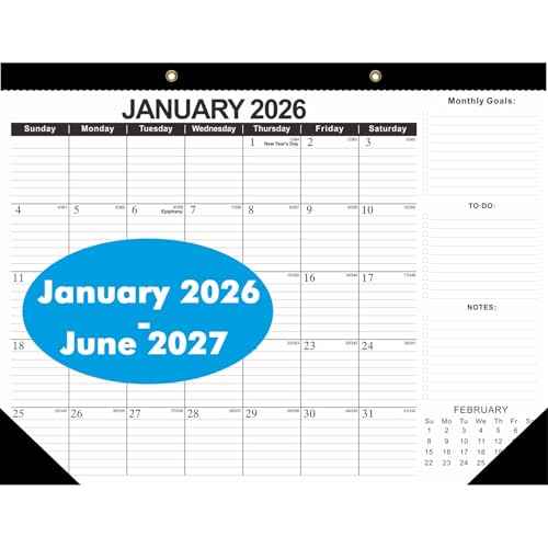 2026 Calendar Desk Calendars 2026-2027 Wall Calendar from January 2026 to June 2027,18 Months 17"¡¿12" Thick Paper for Office School Home