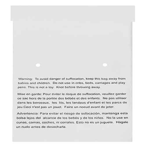 24" X 24¡± (5 Count) Self Seal Clear Poly Bags with Suffocation Warning for Packaging, Shipping, FBA Storage - Permanent Adhesive