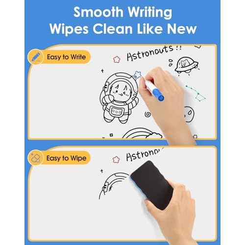 MaxGear 48" x 36" Whiteboard Sticker for Wall ? Magnetic Dry Erase Board with Markers & Eraser, Easy to Write & Clean, for Kids, Home, Office, Classroom Use