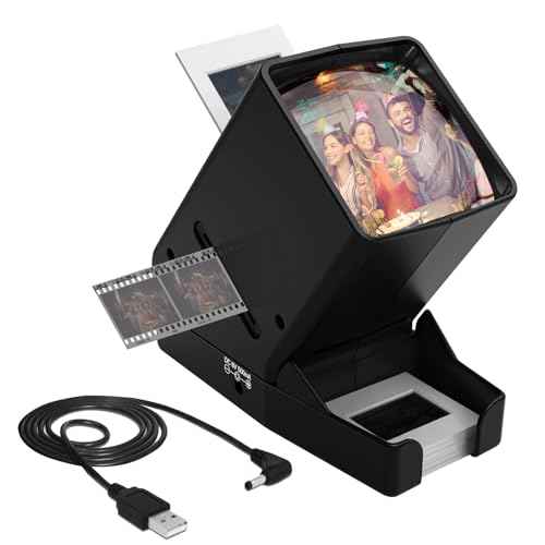 SV-3 35mm Slide & Film Viewer-Slide Viewer with 3X Magnification and LED-Lighted Viewing for 35mm Slides and Film Negatives,USB or Battery Powered.(Include USB Cable)