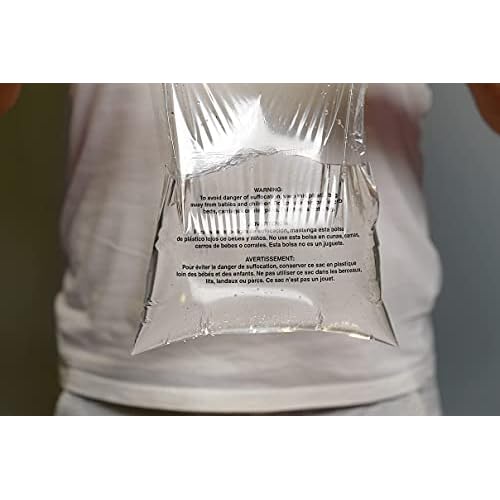 14X20 400 (Count) Clear Poly Bags With Suffocation Warning for Shipping and Packaging Resealable, Self Seal.