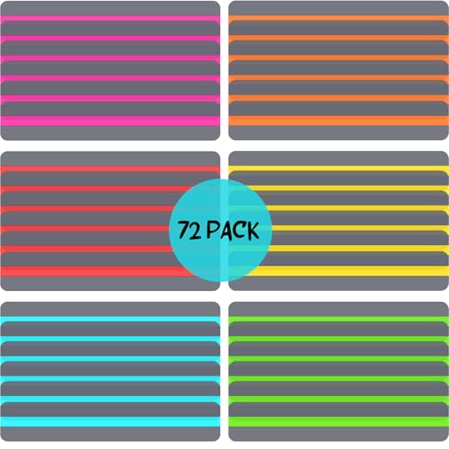 72 Pcs Guided Reading Strips for Dyslexia Kids Classroom Learning Tool