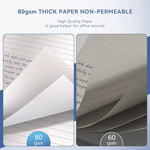5" x 8" Note Pads 48 Pack of Legal Pads 30 Sheets Notepad College Ruled Small Writing Pads Perforated Pages Paper Pads 80GSM Heavyweight Paper Note Pads for Home, Office, or School