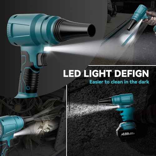 Mini Blower for Makita18V Battery,140000 RPM Brushless Cordless Air Duster,Electric Leaf Blowers for Leaf Cleaning,Compressed Air Dusterfor Keyboard Electric Devices Cleaning,Multiple Usage(Tool only)