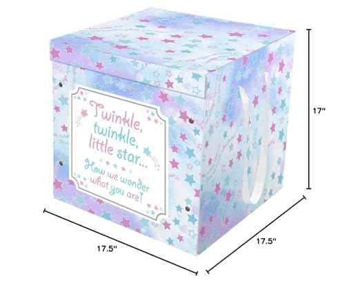 Snap-N-Store Gender Reveal Box, Large Galaxy Twinkle, 17-1/2 x 17-1/2 x 17 Inches (SNS01854)
