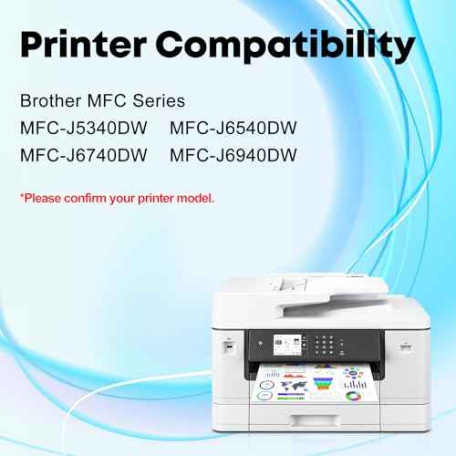 Miss Deer LC402XL High Yield Ink Cartridges(New Chips) for Brother Printer Replacement for Brother LC402XL LC402,Work for Brother MFC-J5340DW MFC-J6540DW MFC-J6940DW Printer,4 Pack