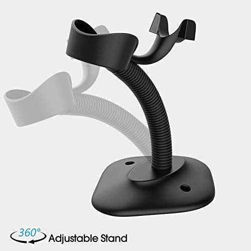 Esup Barcode Scanner with Stand USB Barcode Scanner Wired Handheld Laser Barcode Reader with Adjustable Stand (with Stand)