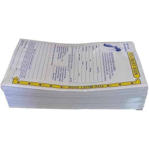 Drop Off Envelope - Key Drop Envelope - With Yellow Highlights EBNO-1-Y (W1) (100 Qty.)